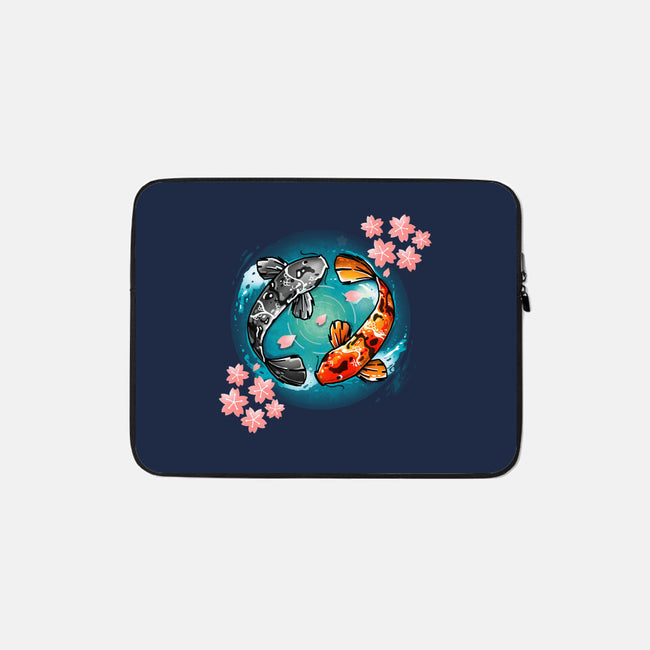 Koi Fish-none zippered laptop sleeve-Vallina84