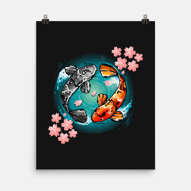 Koi Fish-none matte poster-Vallina84