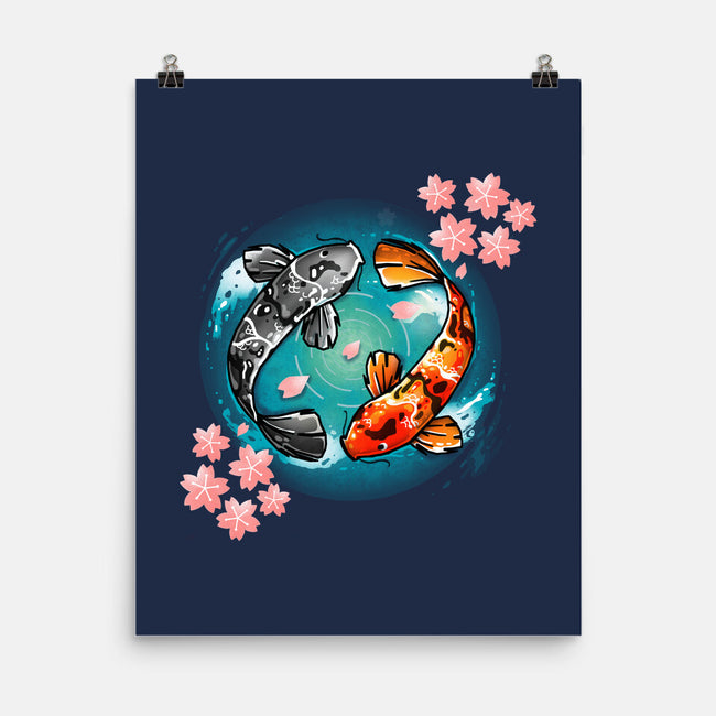 Koi Fish-none matte poster-Vallina84
