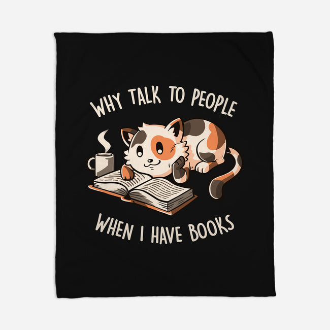 I Have Books-none fleece blanket-koalastudio