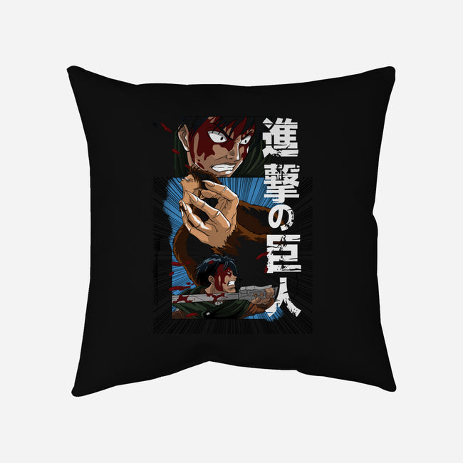 Levi Vs Bestial-none removable cover w insert throw pillow-Diego Oliver