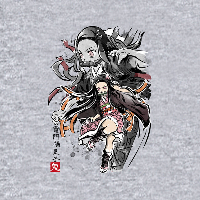 Demon Nezuko Sumi-E-mens long sleeved tee-DrMonekers