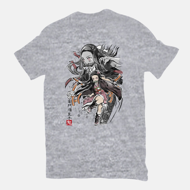 Demon Nezuko Sumi-E-womens basic tee-DrMonekers