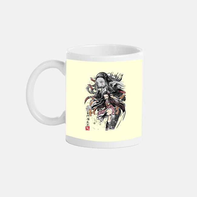 Demon Nezuko Sumi-E-none glossy mug-DrMonekers