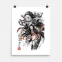 Demon Nezuko Sumi-E-none matte poster-DrMonekers