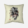 Demon Nezuko Sumi-E-none removable cover w insert throw pillow-DrMonekers