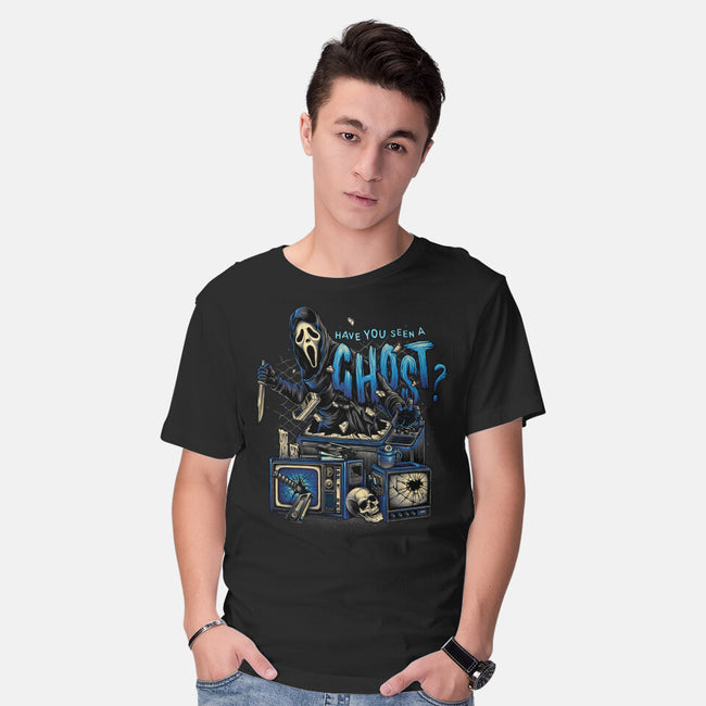 Seen A Ghost?-mens basic tee-glitchygorilla