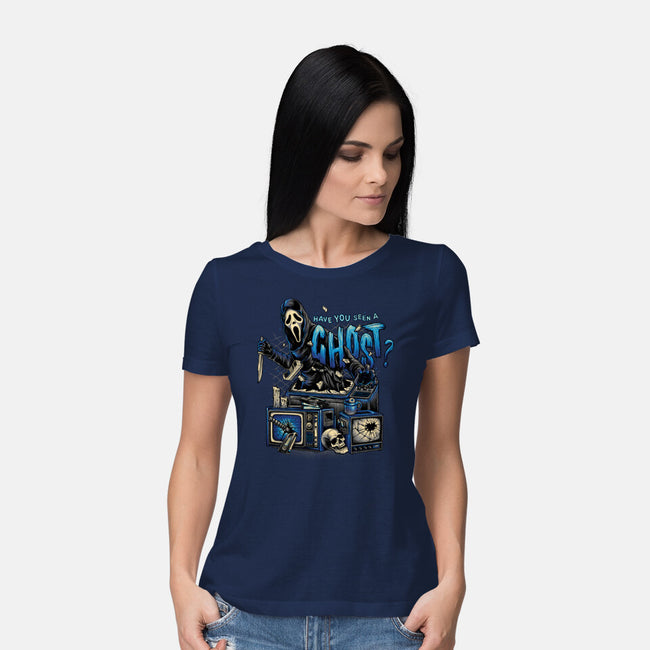 Seen A Ghost?-womens basic tee-glitchygorilla