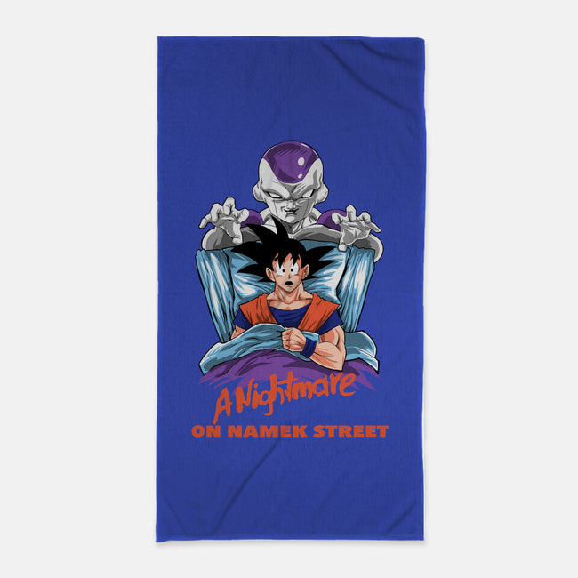 Nightmare On Namek Street-none beach towel-zascanauta