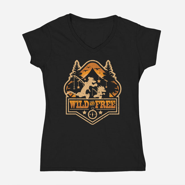 Wild And Free-womens v-neck tee-jrberger