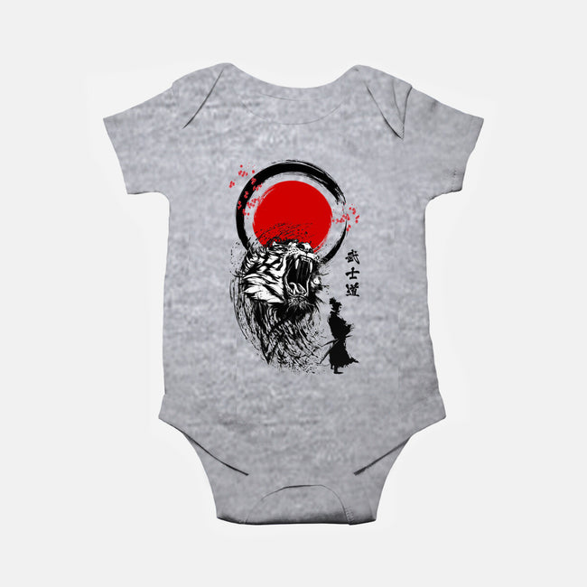 Tiger Warrior-baby basic onesie-Faissal Thomas