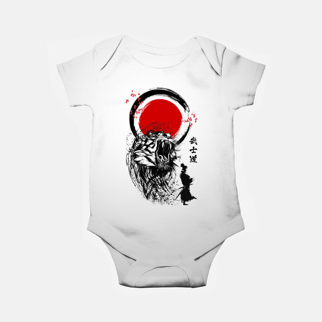 Tiger Warrior-baby basic onesie-Faissal Thomas