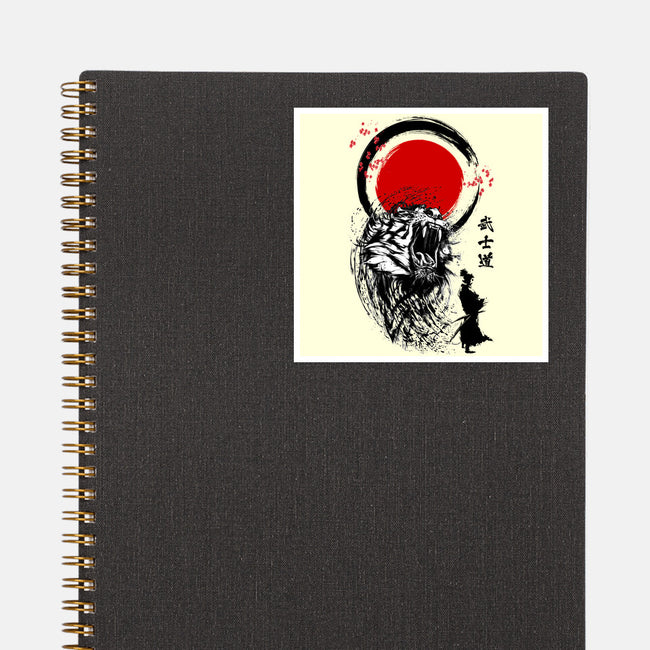 Tiger Warrior-none glossy sticker-Faissal Thomas