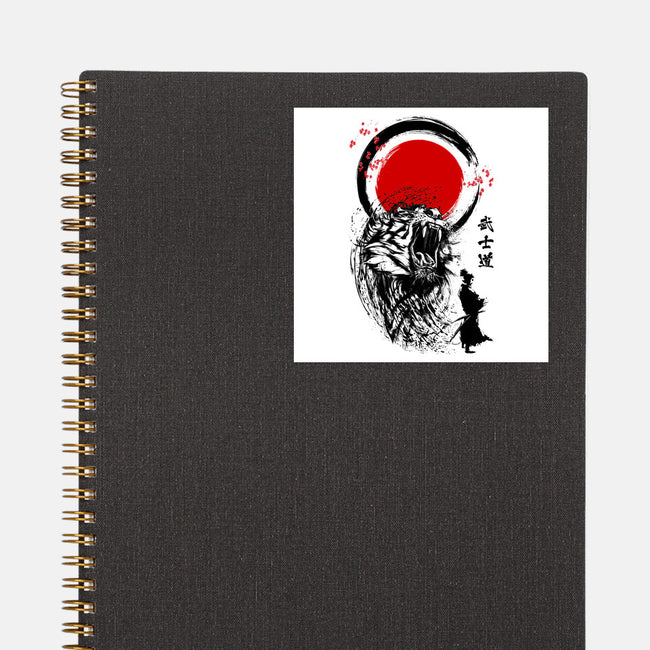 Tiger Warrior-none glossy sticker-Faissal Thomas