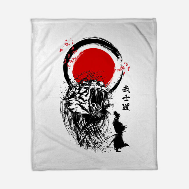 Tiger Warrior-none fleece blanket-Faissal Thomas