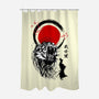 Tiger Warrior-none polyester shower curtain-Faissal Thomas