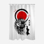 Tiger Warrior-none polyester shower curtain-Faissal Thomas