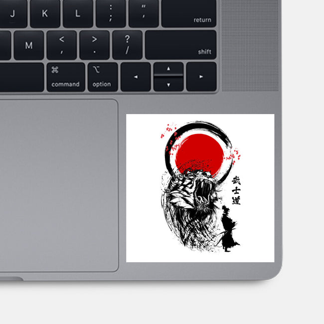 Tiger Warrior-none glossy sticker-Faissal Thomas