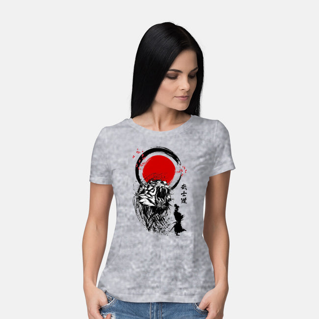 Tiger Warrior-womens basic tee-Faissal Thomas