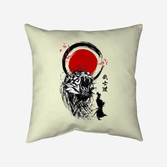 Tiger Warrior-none removable cover w insert throw pillow-Faissal Thomas