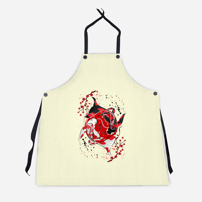Koi Fish Yin Yang-unisex kitchen apron-Faissal Thomas