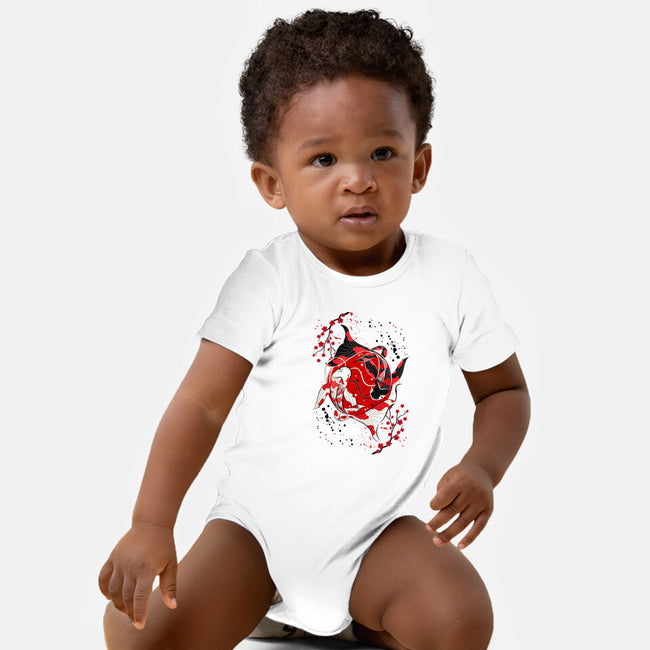 Koi Fish Yin Yang-baby basic onesie-Faissal Thomas