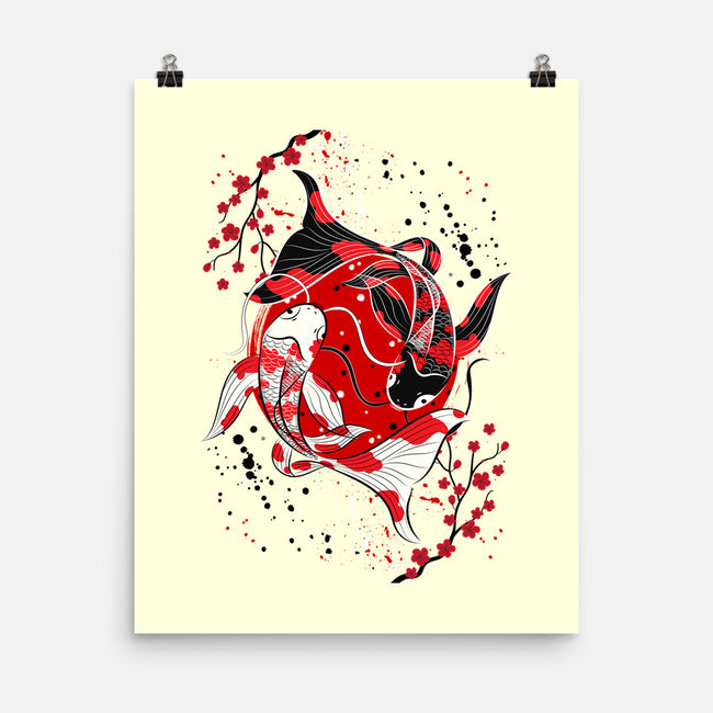 Koi Fish Yin Yang-none matte poster-Faissal Thomas