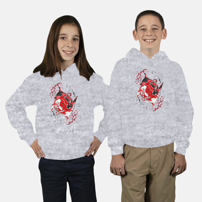 Koi Fish Yin Yang-youth pullover sweatshirt-Faissal Thomas