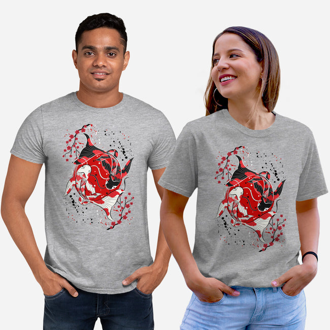 Koi Fish Yin Yang-unisex basic tee-Faissal Thomas