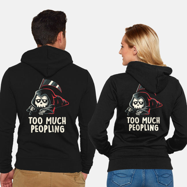 Too Much Peopling-unisex zip-up sweatshirt-koalastudio