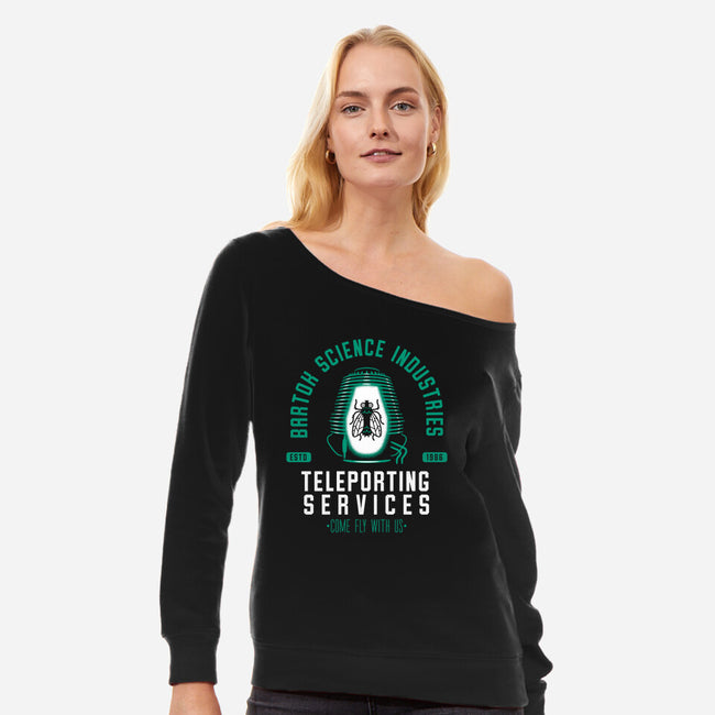 Bartok Science Industries-womens off shoulder sweatshirt-Nemons