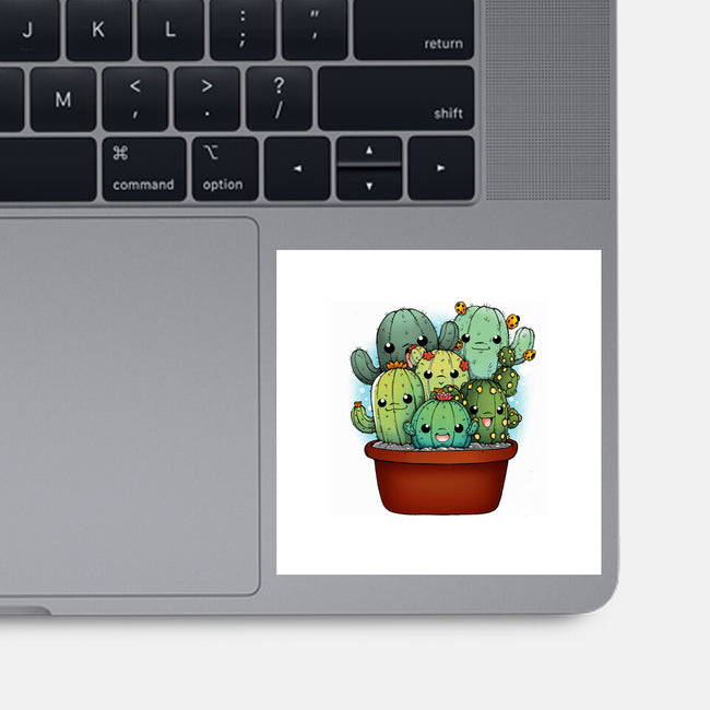 Cactus Family-none glossy sticker-Vallina84