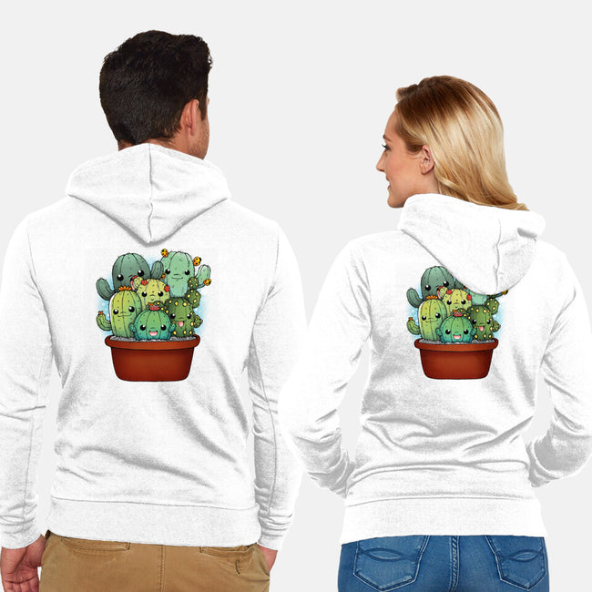 Cactus Family-unisex zip-up sweatshirt-Vallina84