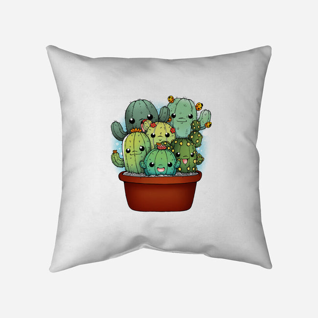 Cactus Family-none removable cover w insert throw pillow-Vallina84