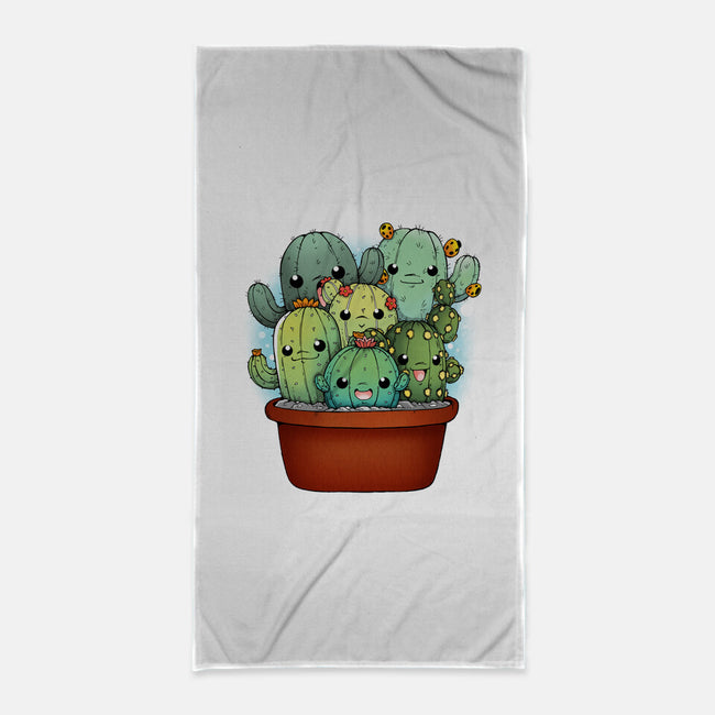 Cactus Family-none beach towel-Vallina84