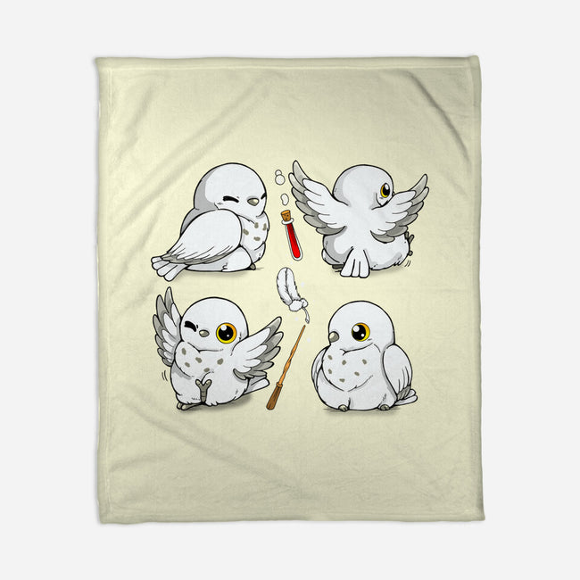 Magical Owls-none fleece blanket-Vallina84