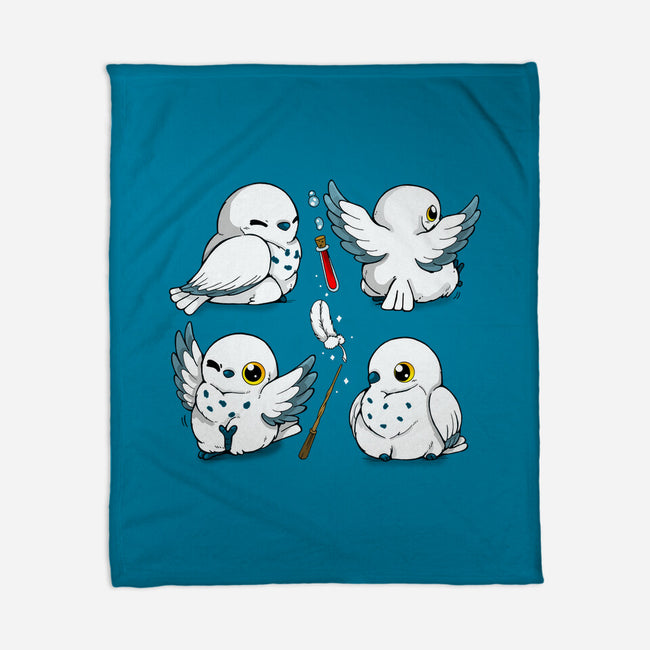 Magical Owls-none fleece blanket-Vallina84