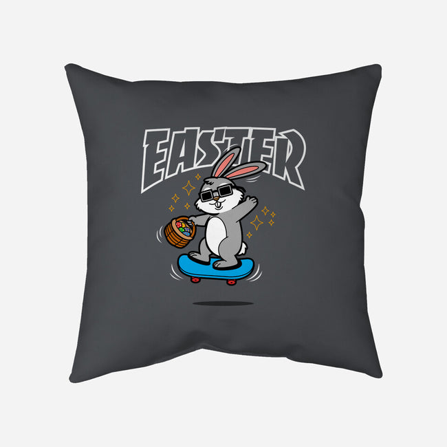 Easter Skater-none removable cover w insert throw pillow-Boggs Nicolas