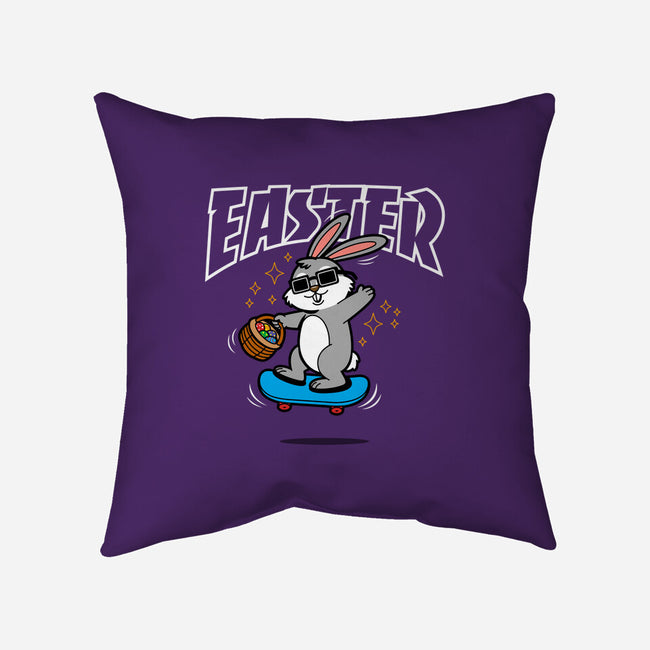 Easter Skater-none removable cover w insert throw pillow-Boggs Nicolas
