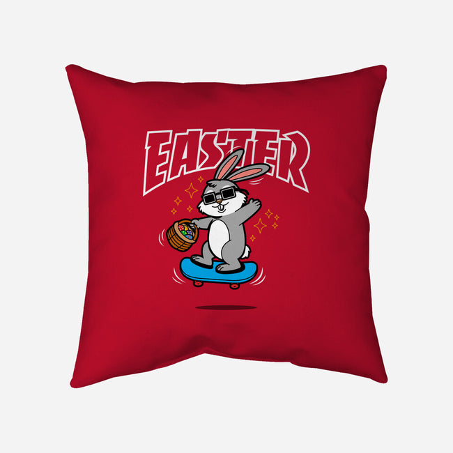Easter Skater-none removable cover w insert throw pillow-Boggs Nicolas