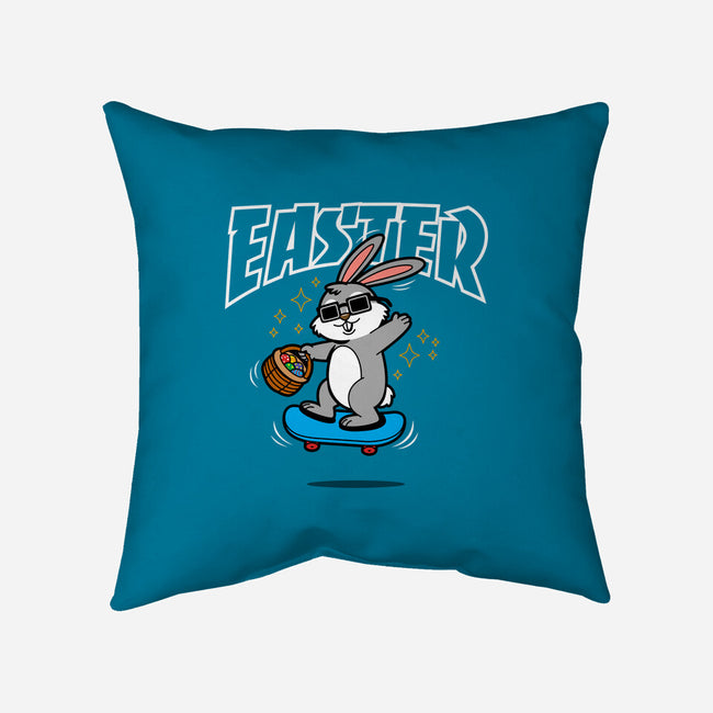 Easter Skater-none removable cover w insert throw pillow-Boggs Nicolas