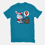 Modern Easter Bunny-womens fitted tee-Boggs Nicolas