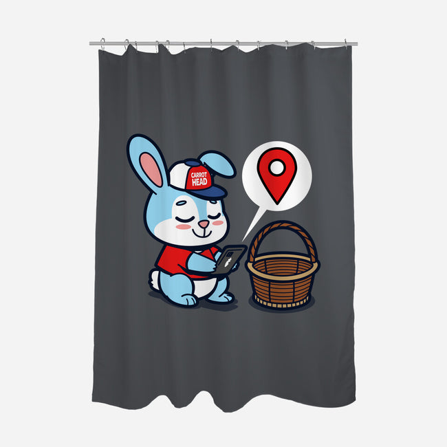Modern Easter Bunny-none polyester shower curtain-Boggs Nicolas