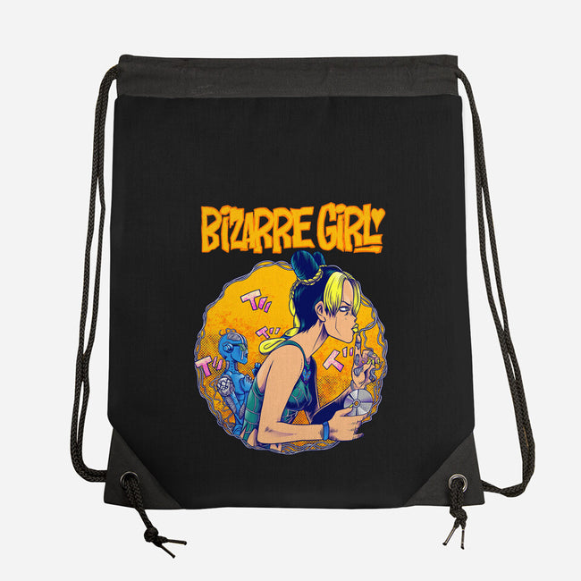Bizarre Girl-none drawstring bag-joerawks