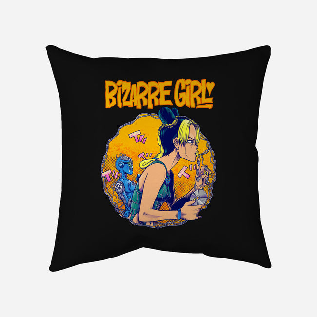 Bizarre Girl-none removable cover w insert throw pillow-joerawks