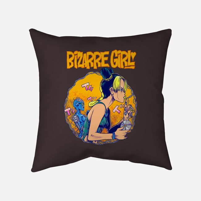 Bizarre Girl-none removable cover w insert throw pillow-joerawks