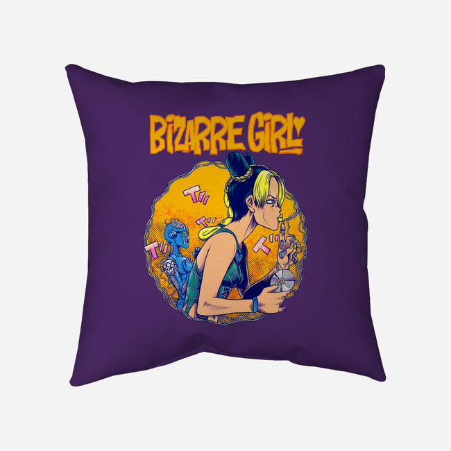 Bizarre Girl-none removable cover w insert throw pillow-joerawks