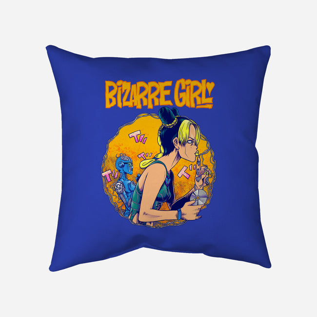 Bizarre Girl-none removable cover w insert throw pillow-joerawks