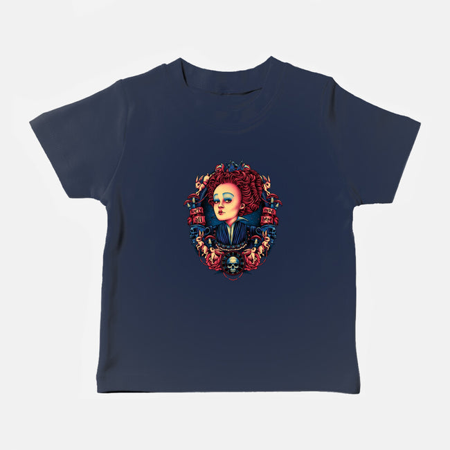The Queen In Red-baby basic tee-glitchygorilla