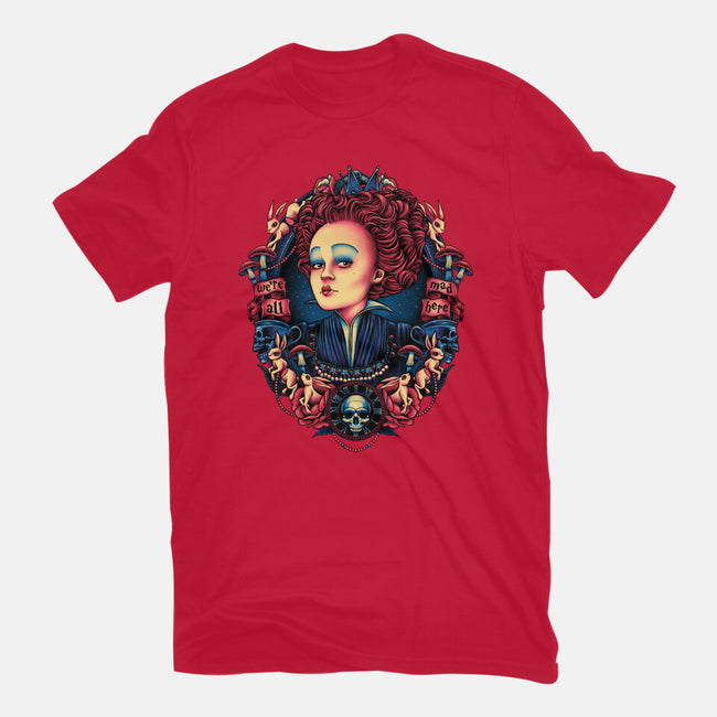 The Queen In Red-unisex basic tee-glitchygorilla